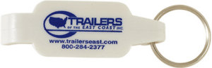 Promotional Key Chains: White Bottle Opener Keychains